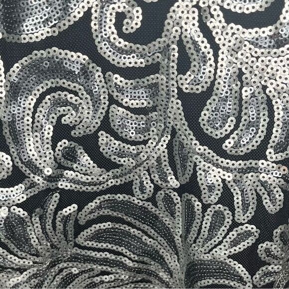 Laundry by Shelli Segal Sleeveless Bodice & Sequin Skirt Mini Dress Black 8 - Picture 11 of 13